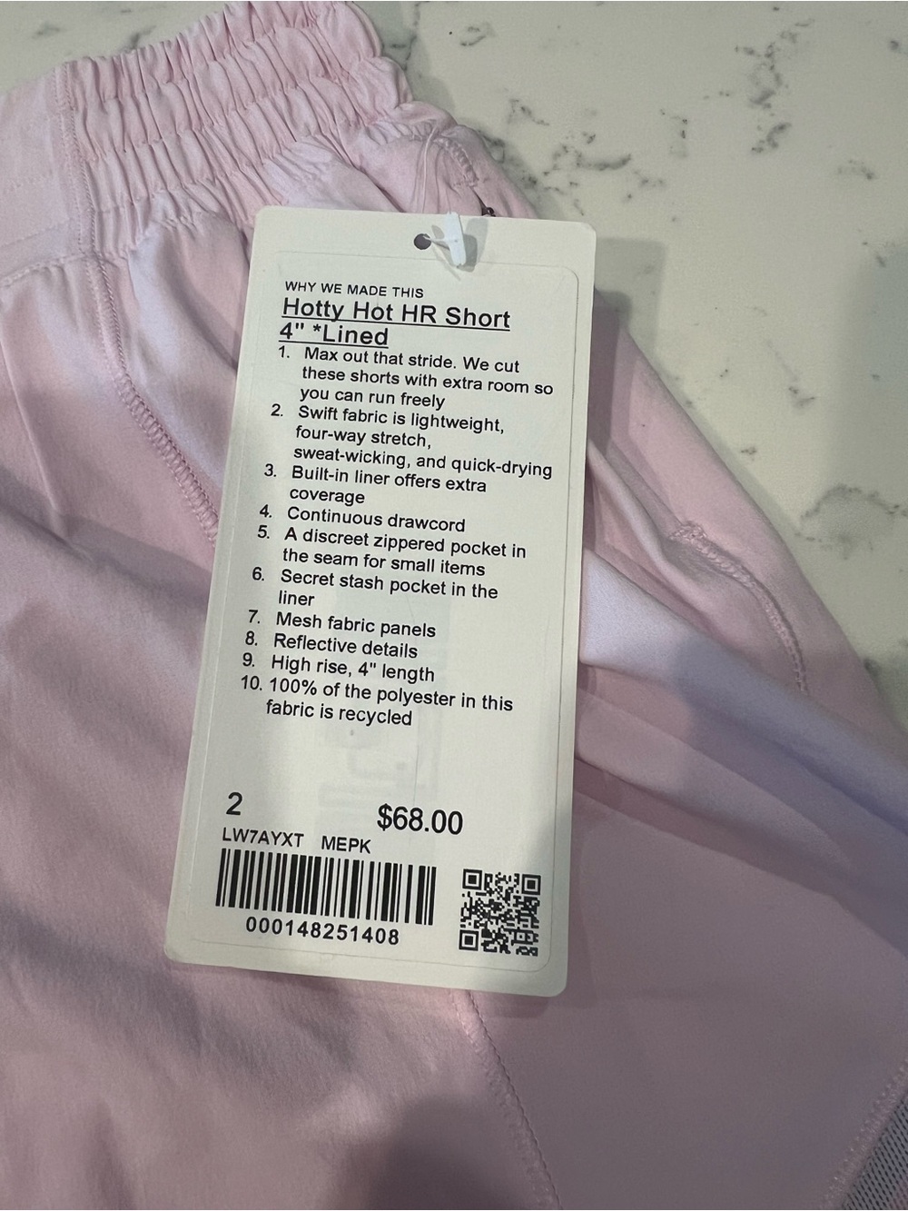 Lululemon NWT! 4” Hotty Hot High Rise Shorts- Size 2 - Picture 2 of 6